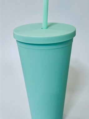 Strata Mint 22 oz tumbler with screw on lid and straw, New Mint Tumbler, Tumbler
